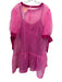 Emily McCarthy Size XL Pink & Fuchsia Cotton & Polyester Velvet Trim Dress Pink & Fuchsia / XL