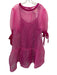 Emily McCarthy Size XL Pink & Fuchsia Cotton & Polyester Velvet Trim Dress Pink & Fuchsia / XL