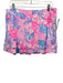 Lilly Pulitzer Size XL Pink, Blue & White Nylon Blend Floral Ruffle Detail Skort Pink, Blue & White / XL