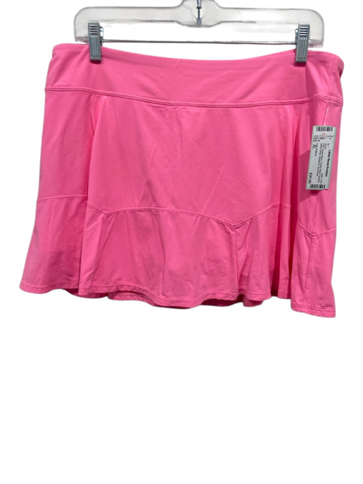 Lilly Pulitzer Size XL Pink Nylon Blend Elastic Waist Paneled Athleisure Skort Pink / XL