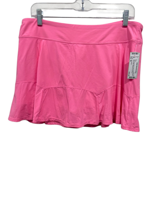 Lilly Pulitzer Size XL Pink Nylon Blend Elastic Waist Paneled Athleisure Skort Pink / XL