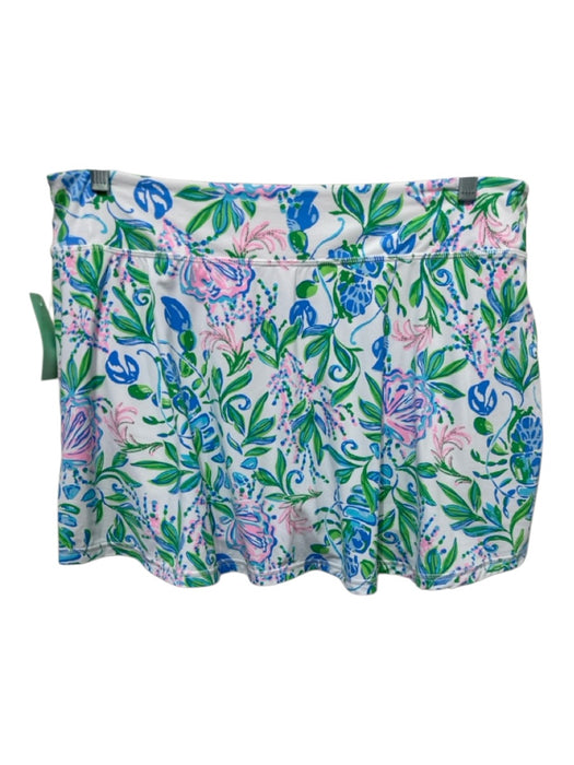 Lilly Pulitzer Size XL Green, Blue & Pink Nylon Blend Sleeveless Skort Skirt Set Green, Blue & Pink / XL