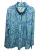 Lilly Pulitzer Size XXL Blue, Aqua & White Cotton Long Sleeve Sweater Blue, Aqua & White / XXL