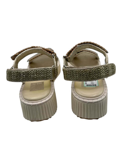 Dolce Vita Shoe Size 9.5 Gold & Silver Leather Upper Round Toe Platform Sandals Gold & Silver / 9.5