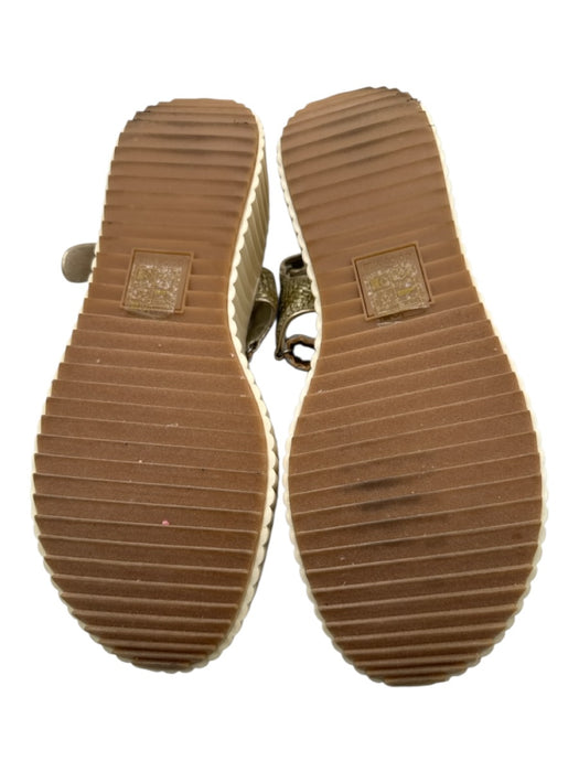 Dolce Vita Shoe Size 9.5 Gold & Silver Leather Upper Round Toe Platform Sandals Gold & Silver / 9.5