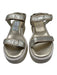 Dolce Vita Shoe Size 9.5 Gold & Silver Leather Upper Round Toe Platform Sandals Gold & Silver / 9.5