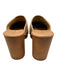 Chocolat Blu Shoe Size 40 Tan & brown Raffia & Wood Round Toe Gold studs Clogs Tan & brown / 40