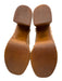 Chocolat Blu Shoe Size 40 Tan & brown Raffia & Wood Round Toe Gold studs Clogs Tan & brown / 40