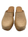 Chocolat Blu Shoe Size 40 Tan & brown Raffia & Wood Round Toe Gold studs Clogs Tan & brown / 40