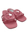 Gucci Shoe Size 39 Light Pink Rubber Interlocking GG Logo Square Toe Sandals Light Pink / 39