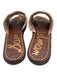Sam Edelman Shoe Size 4 Pink & Brown Leather Raffia Floral Round Toe Sandals Pink & Brown / 4