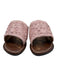 Sam Edelman Shoe Size 4 Pink & Brown Leather Raffia Floral Round Toe Sandals Pink & Brown / 4