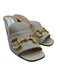 Gucci Shoe Size 39.5 Cream & Gold Leather Square Toe Horsebit Block Heel Sandals Cream & Gold / 39.5