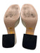 Gucci Shoe Size 39.5 Cream & Gold Leather Square Toe Horsebit Block Heel Sandals Cream & Gold / 39.5