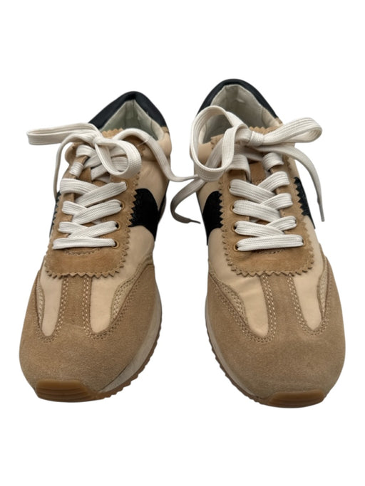 Dolce Vita Shoe Size 10 Tan, White & Black Suede & Leather Round Toe Sneakers Tan, White & Black / 10