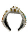 Brianna Cannon White & Multi Fabric Rhinestones Oval Tear Drop Knot Headband White & Multi
