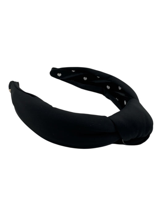 Lele Sadoughi Black Nylon Knot Detail Headband Black