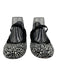 Kate Spade Shoe Size 9.5 B Silver & Black Leather Upper Rhinestone Flats Silver & Black / 9.5 B