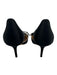 Badgley Mischka Shoe Size 9 Black & Clear Satin Rhinestone Bow Detail Pumps Black & Clear / 9