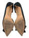 Badgley Mischka Shoe Size 9 Black & Clear Satin Rhinestone Bow Detail Pumps Black & Clear / 9