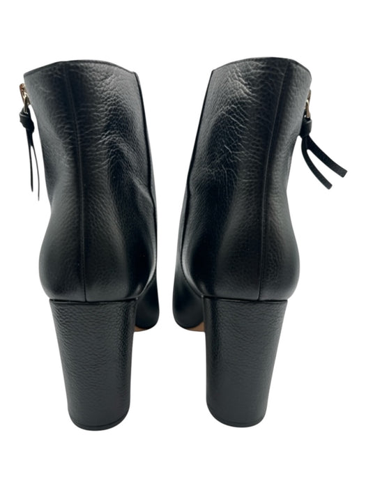 Kate Spade Shoe Size 9.5 B Black Pebble Leather Side Zip Almond Toe Booties Black / 9.5 B
