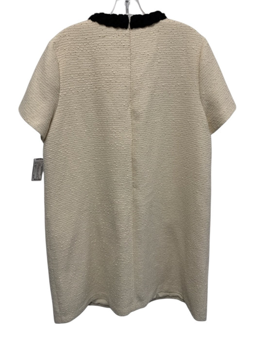 Tuckernuck Size XXL Cream & Black Polyester Boucle Back Zip Front Pocket Dress Cream & Black / XXL