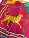 CB Grey Hot Pink & Multi Silk Leaf Print Jaguar Leopard Square scarf Hot Pink & Multi / M