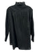 Tuckernuck Size XXL Black Cotton Ruffle Mock Collar 1/4 Button Top Black / XXL