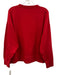 J Crew Size XXL Red & Clear Cotton & Polyester Rhinestone Crew Neck Sweater Red & Clear / XXL