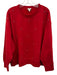 J Crew Size XXL Red & Clear Cotton & Polyester Rhinestone Crew Neck Sweater Red & Clear / XXL