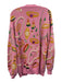 Queen of Sparkles Size L Pink, Yellow, Multi Acrylic & Cotton Bedazzled Cardigan Pink, Yellow, Multi / L
