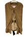 Elizabeth Wilson Size L Light Brown Polyester Velour Ruffle Hem Shawl Jacket Light Brown / L