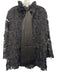 Tuckernuck Size XXL Black Polyester Long Sleeve High Neck Floral overlay Top Black / XXL