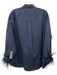 J Crew Collection Size 16 Navy Blue Cotton Ostrich Feathers Buttons Top Navy Blue / 16