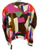 Crosby Size XXL Brown, Pink, Multi Cotton Long puff sleeve Sweatshirt Top Brown, Pink, Multi / XXL