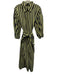 Kate Spade Size XL Green, White, Black Cotton Vertical Stripes Long Sleeve Dress Green, White, Black / XL