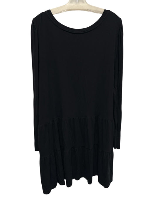 Lilly Pulitzer Size XXL Black Rayon Blend Long Sleeve Wide Round Neckline Dress Black / XXL