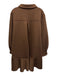 Shop the Mint Size XL Brown Cotton & Polyester Quarter Button Quilted Dress Brown / XL