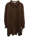 Shop the Mint Size XL Brown Cotton & Polyester Quarter Button Quilted Dress Brown / XL