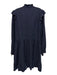Kate Spade Size XXL Navy Blue Cotton Dark Wash Ruffle Trim Snap Up Dress Navy Blue / XXL