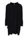 J Crew Size 18 Black Polyester Ruffle Neck 3/4 Trumpet Sleeve Shift Dress Dress Black / 18