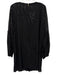 Lilly Pulitzer Size 16 Black Silk Blend Pintuck Details Long Sheer Sleeve Dress Black / 16
