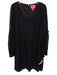 Lilly Pulitzer Size 16 Black Silk Blend Pintuck Details Long Sheer Sleeve Dress Black / 16