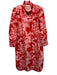 Tuckernuck Size XXL Red & Pink Polyester Ruffle Neck Tree Print Midi Dress Red & Pink / XXL