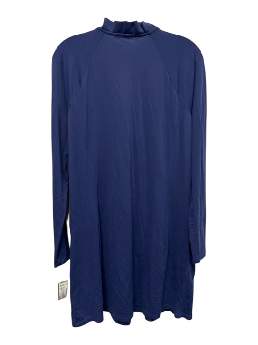 Lilly Pulitzer Size XL Navy Blue Polyester Ruffle Collar Long Sleeve Dress Navy Blue / XL