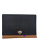 Fendi Black & Brown Pebbled Leather Colorblock Turnlock Clutch Bag Black & Brown / Small