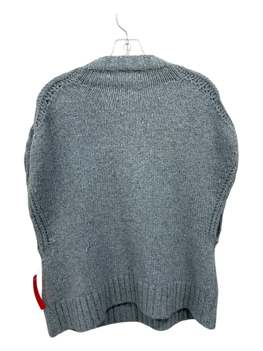 Ann Mashburn Size L Blue Cashmere Knit Sleeveless Sweater Blue / L