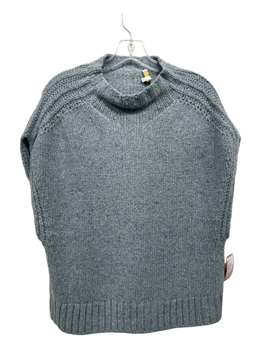 Ann Mashburn Size L Blue Cashmere Knit Sleeveless Sweater Blue / L