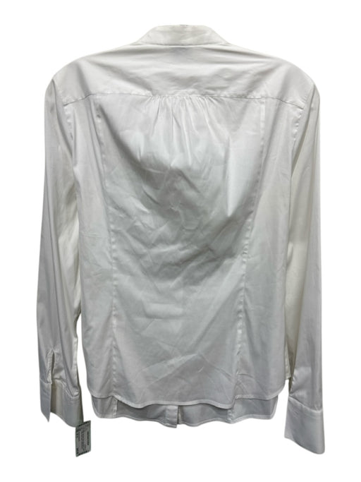 Armani Collezioni Size M / 8 White No Fabric Tag Long Sleeve Stand Collar Top White / M / 8