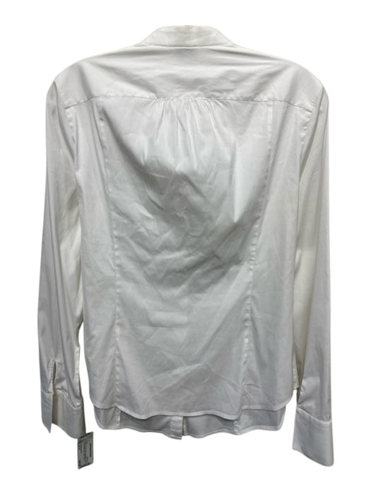 Armani Collezioni Size M / 8 White No Fabric Tag Long Sleeve Stand Collar Top White / M / 8